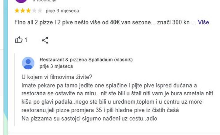 Ugostitelj iz Dalmacije  žestoko vrijeđao goste: 'Dijete povraća od pomisli da ste mu vi roditelji'