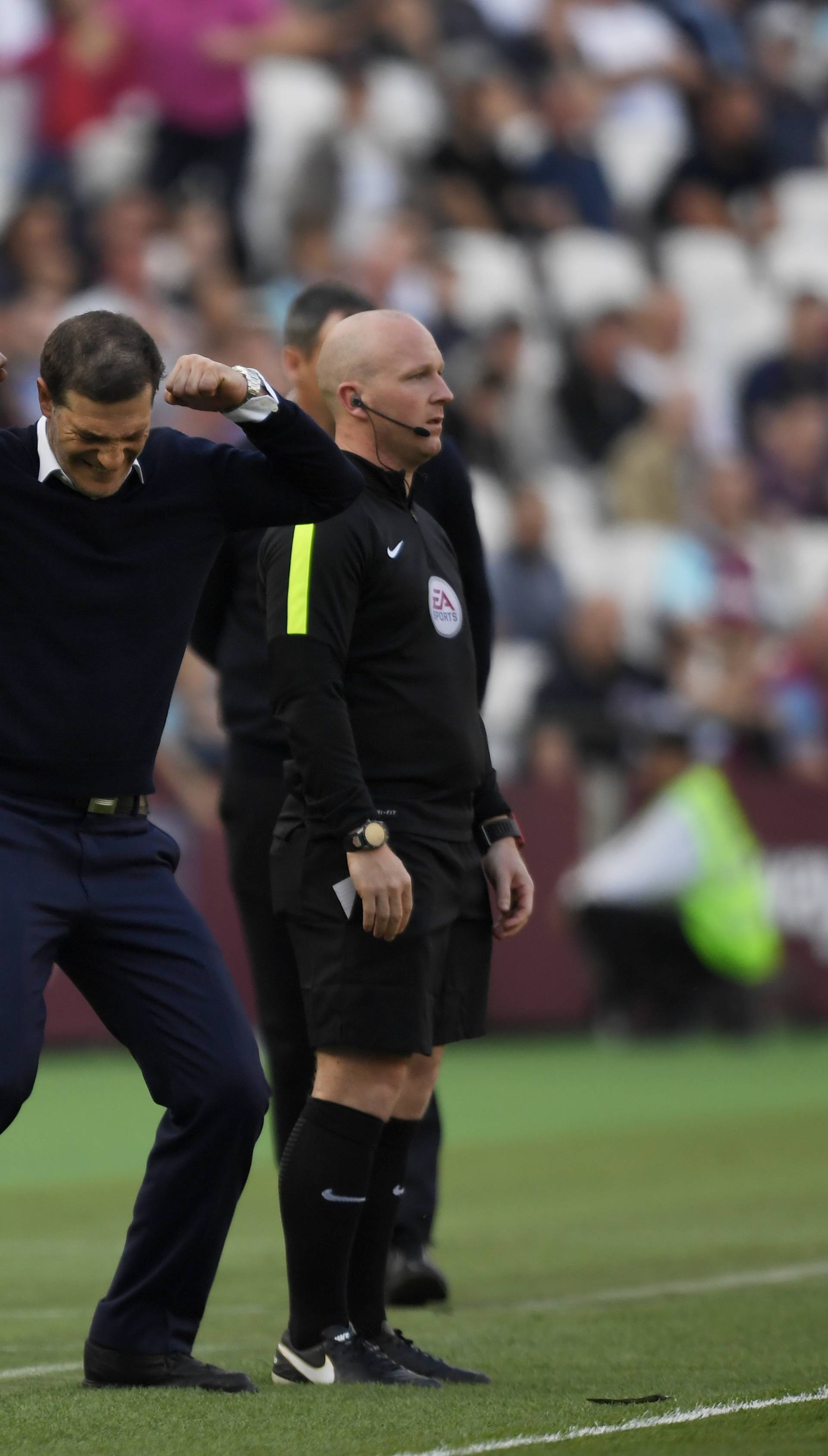 West Ham United manager Slaven Bilic celebrates after the match