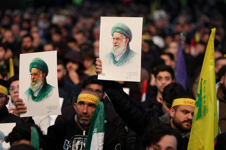 Rally in solidarity with Iran and Iran's Supreme Leader Ayatollah Ali Khamenei, at Beirut's southern suburbs