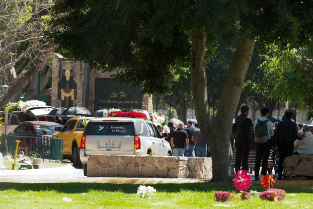 Mourners attend funeral for body believed to be ‘El Mencho’, in Zapopan