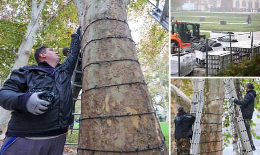 FOTO Zagreb se priprema za Advent: Postavljaju lampice po gradu, a u izgradnji i klizalište