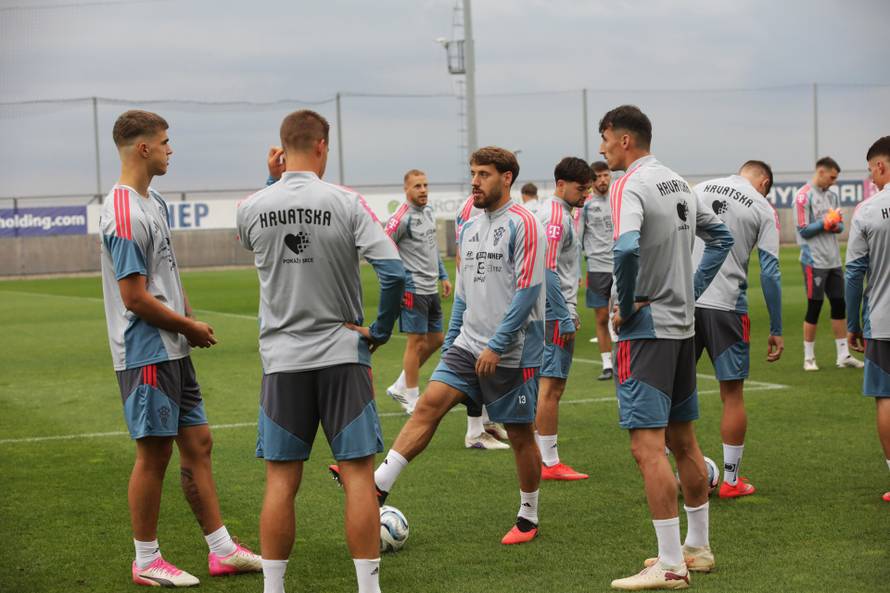 Rijeka: Trening hrvatskih nogometnih reprezentativaca