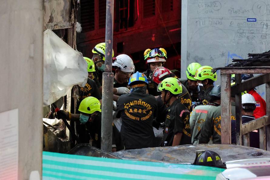 The scene of a multi-vehicle collision, in Bangkok