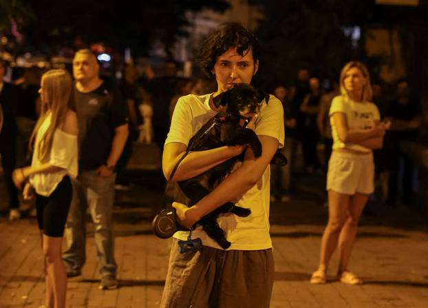 Russian drone and missile strike in Kyiv