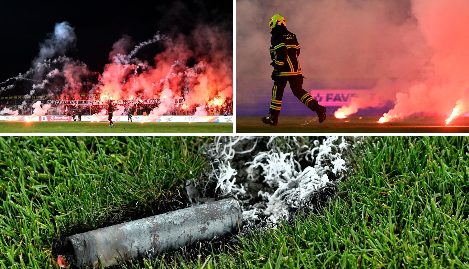 FOTO Evo kako izgleda travnjak u Kranjčevićevoj nakon nereda Torcide. Hajduk čeka kazna...