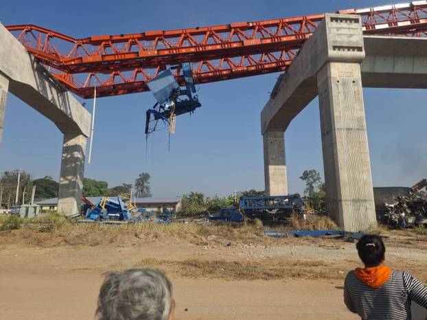 12 dead, 30 injured as crane collapses onto train in Thailand