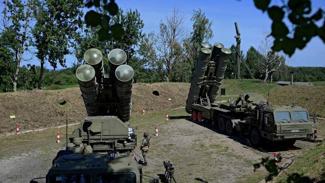 FILE PHOTO: Russian S-400 missile air defence systems are seen during a training exercise in Kaliningrad region