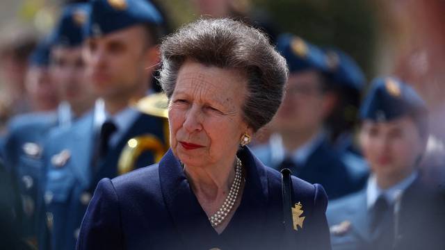 FILE PHOTO: Britain's Princess Royal Anne attends a commemorative event for the 80th anniversary of D-Day, in Normandy