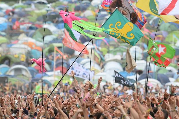 Glastonbury Festival at Worthy Farm in Pilton, Somerset, Britain