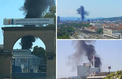 Građane uznemirio crni gusti dim: Zapalili se rashladni uređaji u zagrebačkoj toplani