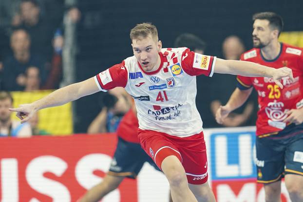 Mannheim:  Utakmica 1. kola skupine B na Europskom prvenstvu rukometaša Hrvatska - Španjolska