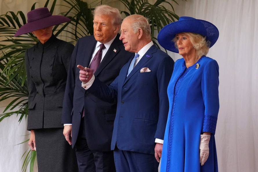 U.S. President Trump makes second state visit to Britain