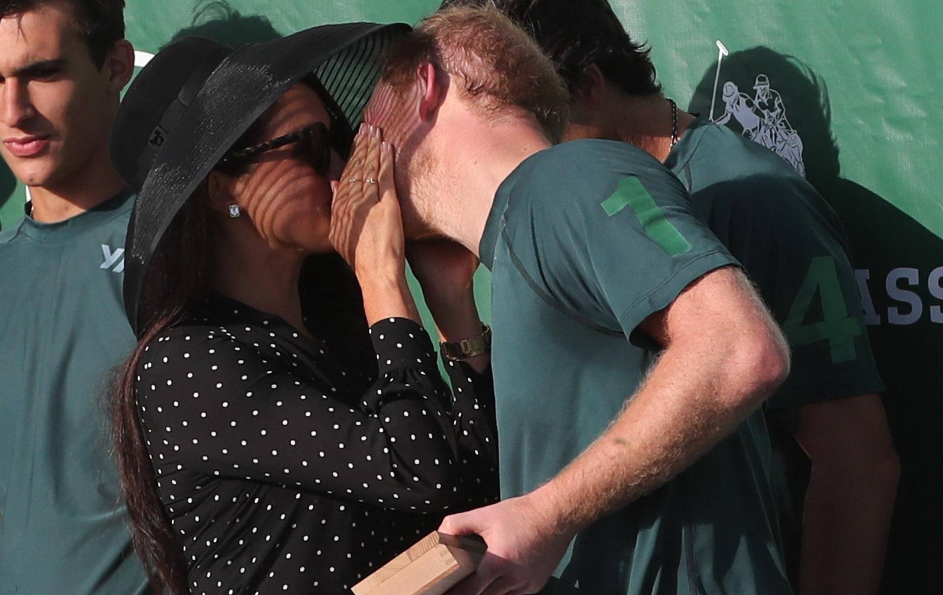 *PREMIUM-EXCLUSIVE* Prince Harry wins at polo and gets kissed by Meghan