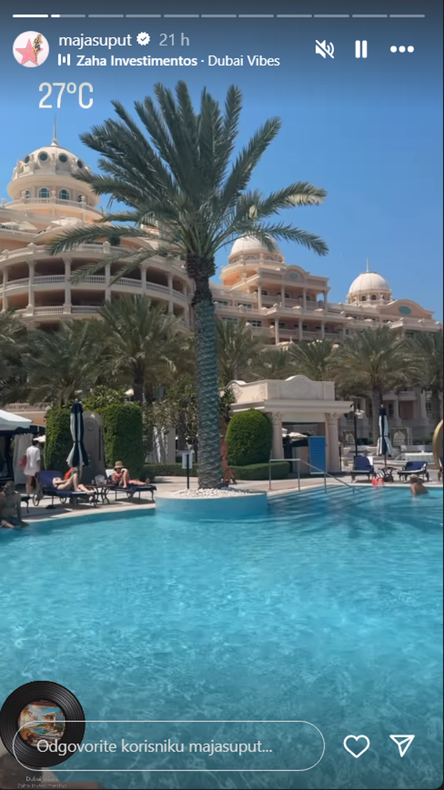Maja Šuput ne štedi na luksuzu u Dubaiju! Odmara se u hotelu u kojem noćenje košta do 9000  €