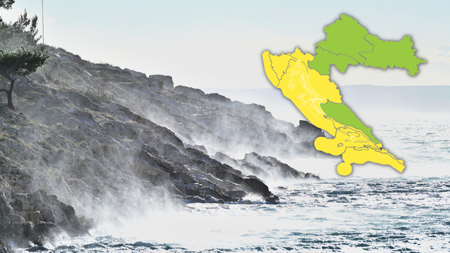 Hladno, vjetrovito, kišno: Sutra za Jadran izdali žuti alarm zbog juga. U gorju je moguć i snijeg