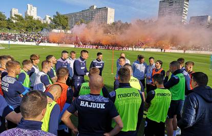 Spektakl na treningu Hajduka: Tisuće  navijača došli su podržati igrače uoči derbija s Dinamom!