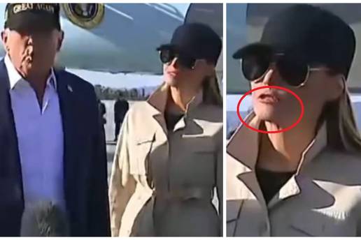 VIDEO s Melanijom se širi. Što joj je s usnama? 'Ima čudne tikove'. Nižu se razne teorije...