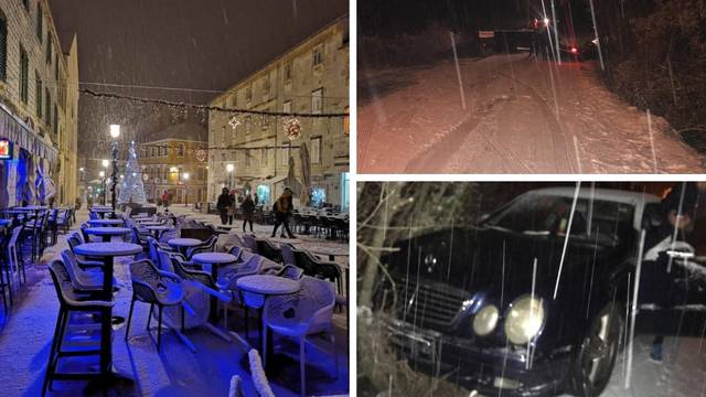 Snijeg zabijelio Dalmaciju: Ima ga u Sinju, Pločama, Solinu...