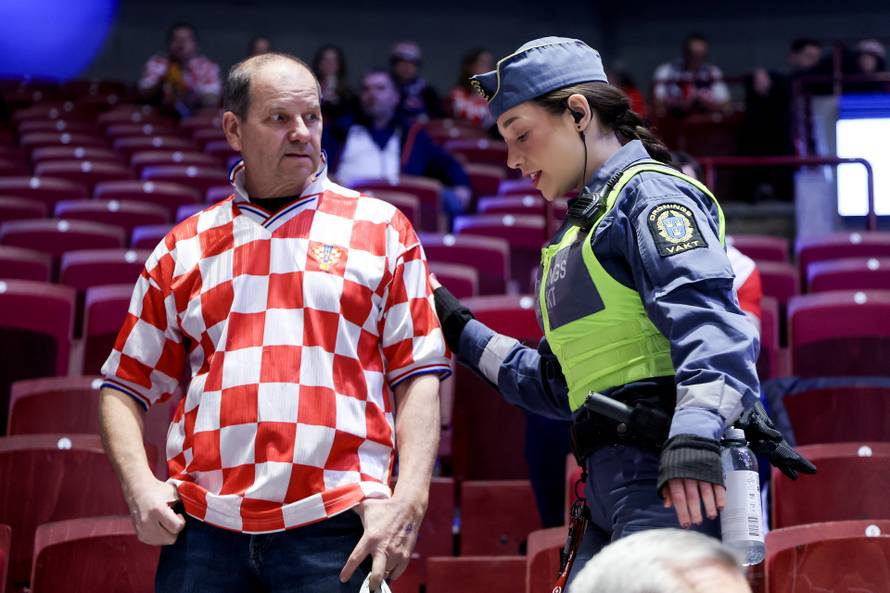 Malmo: Navijači Hrvatske i Mađarske na rukometnoj utakmici EHF prvenstva