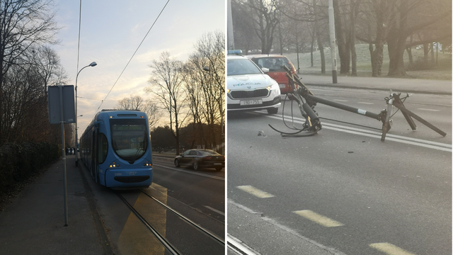 Dio tramvaja pao je na auto u Zagrebu: 'Da je bilo na šajbu, vozač se ne bi dobro proveo'