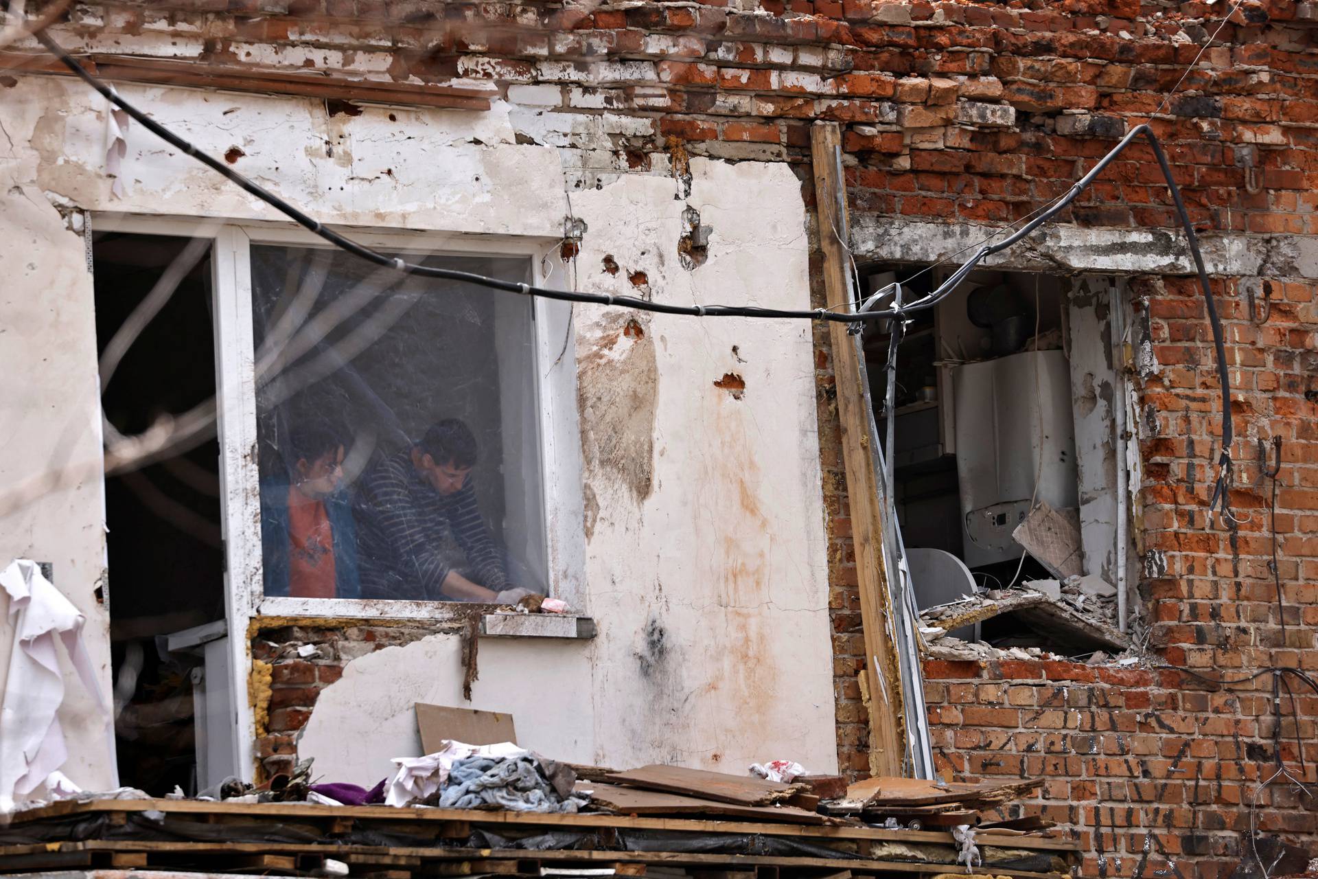 Destroyed homes amid Russia's invasion of Ukraine in Chernihiv