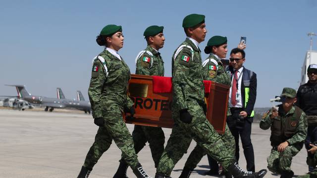 Remains of Rescue Dog 'Proteo' Arrive in Mexico, Mexico City, Mexico - 16 Feb 2023