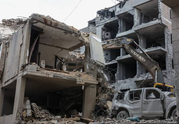 Aftermath of an Israeli strike carried out on Wednesday, in the southern suburbs of Beirut