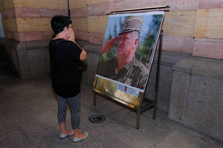 Memorial service for convicted Bosnian Serb general Ratko Mladic in Banja Luka