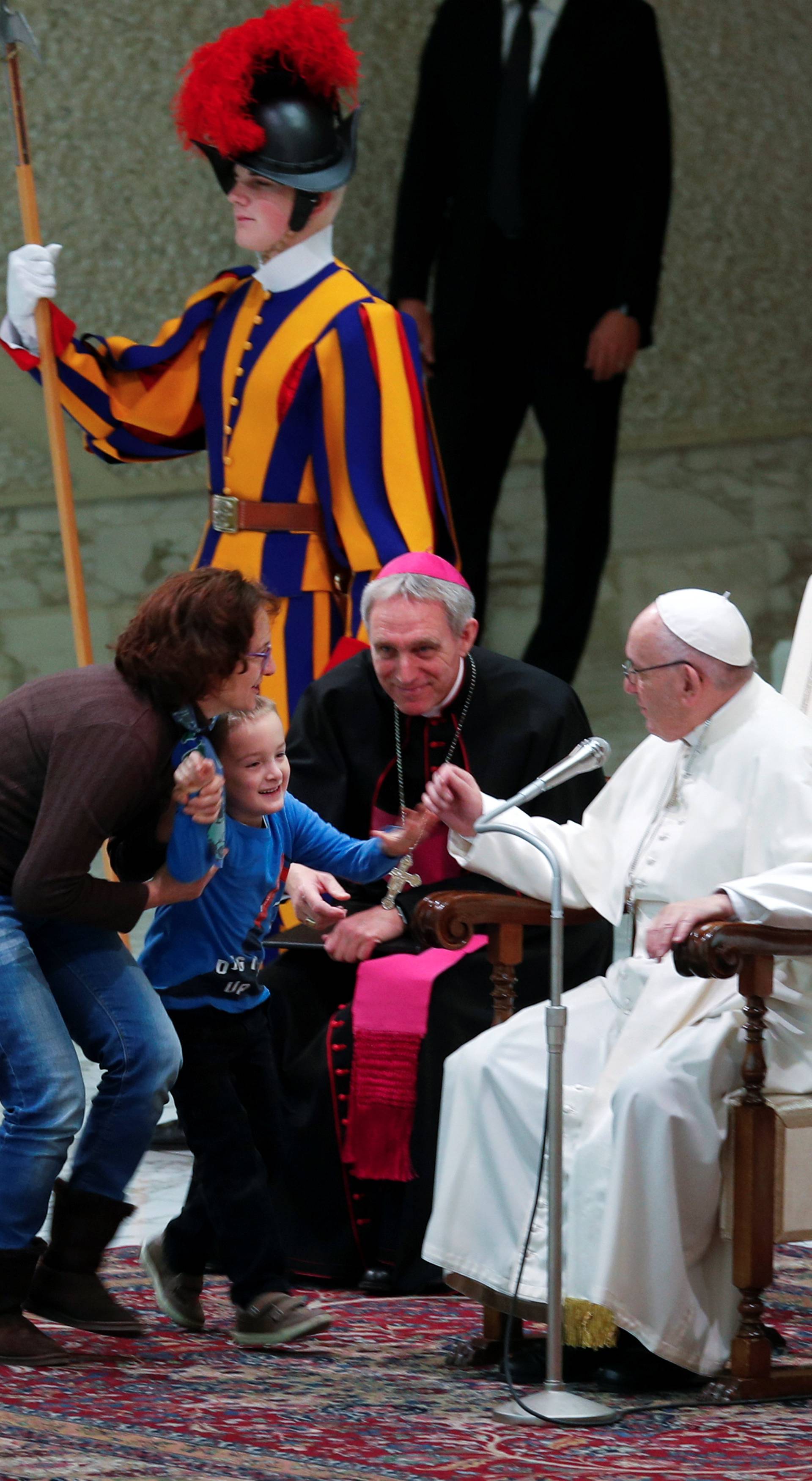 Pope Francis leads the weekly general audience at Paul VI hall at the Vatican