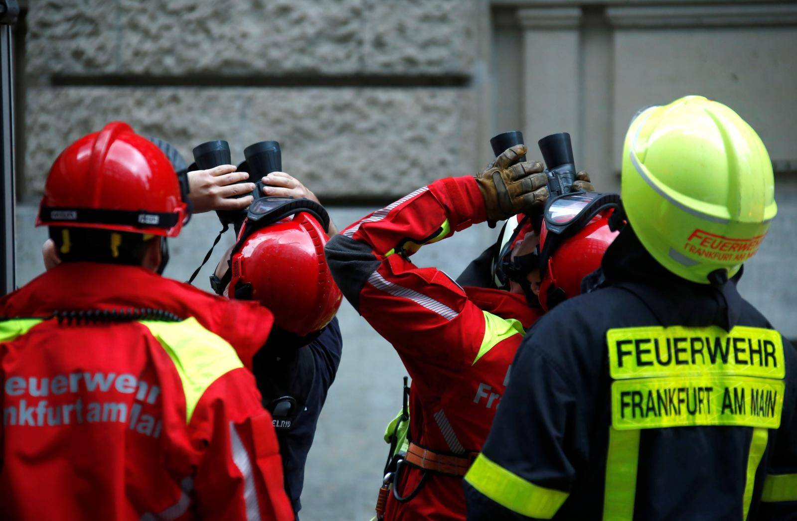 French urban climber Alain Robert climbs the Skyper building in Frankfurt