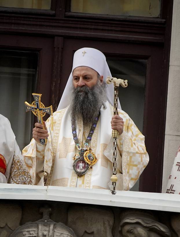 The liturgy at which the solemn act of enthronement of His Holiness Porfirije in the holiest throne of the Archbishop of Pec, Metropolitan of Belgrade and Karlovac and Patriarch of Serbia was performed was served in the Cathedral.Liturgija na kojoj je i
