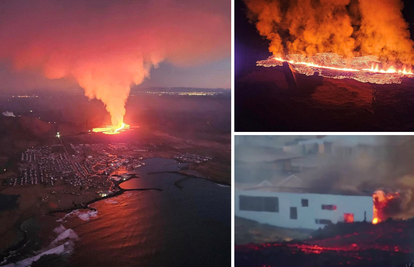VIDEO Erumpirao je vulkan na Islandu: Lava se izlila na grad i 'guta' kuće, ljudi su evakuirani