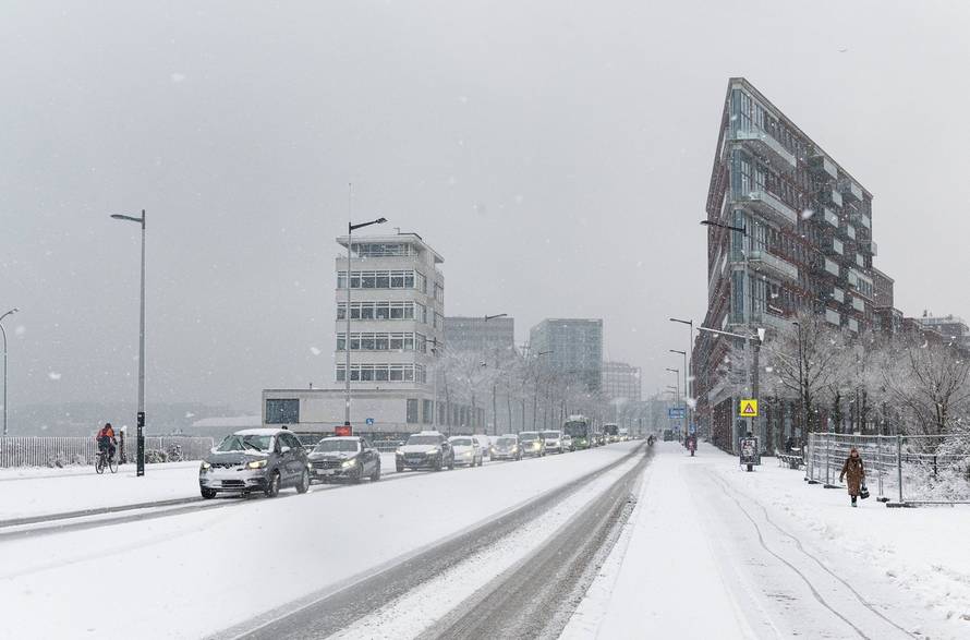Amsterdam The Netherlands 5th January 2025 Winter scenes around the Westelijke Eilanden as the city gets decked with a l