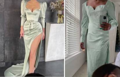 Naručila predivnu satensku haljinu s interneta, a ono što je stiglo je  potpuno neusporedivo