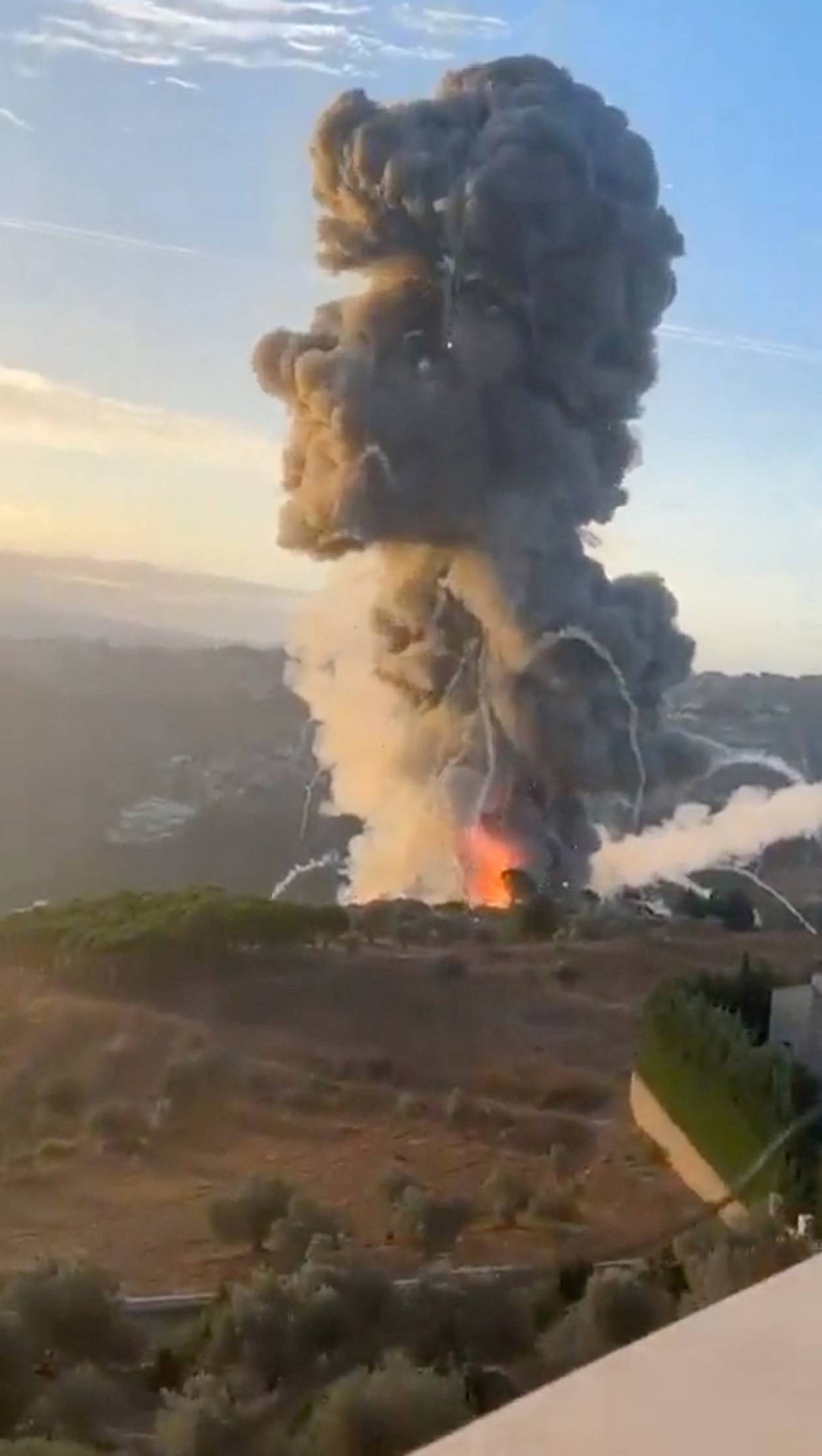 Smoke billows over southern Lebanon