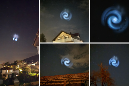 FOTO/VIDEO Hrvate šokiralo misteriozno plavo svjetlo: 'Kao da se otvara portal na nebu'