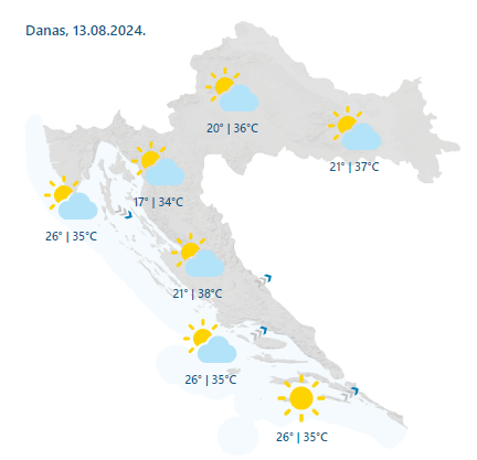 Cijela Hrvatska je u crvenom, vrhunac toplinskog vala. Evo kad nam stiže zahladnjenje!