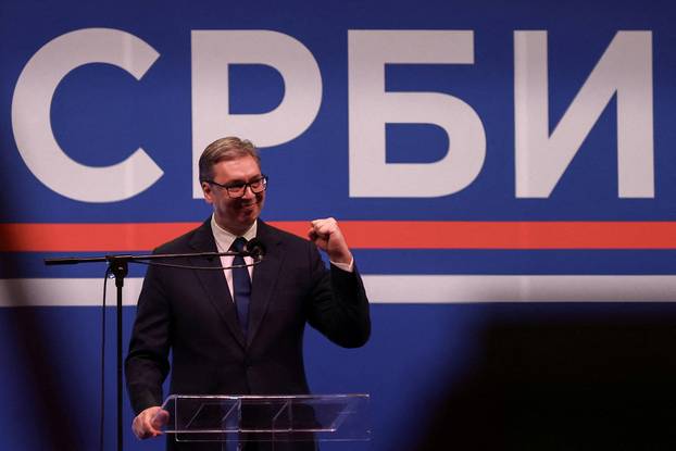 FILE PHOTO: Serbia's ruling SNS party holds pro-government rally in Belgrade