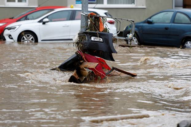 Aftermath of heavy rainfall in Jesenik