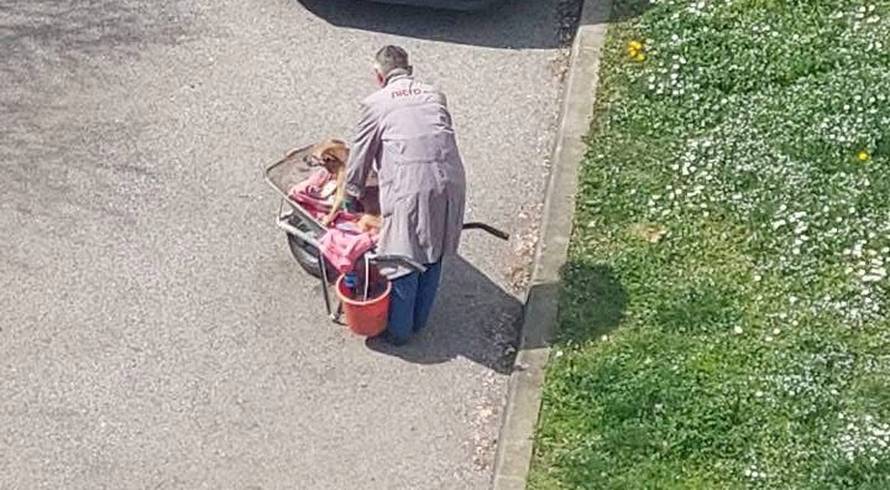 Fotka rasplakala Hrvatsku: 'Susjed svog bolesnog i starog psa svaki dan vozi na livadu'