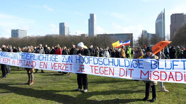 Protest against COVID-19 restrictions in The Hague