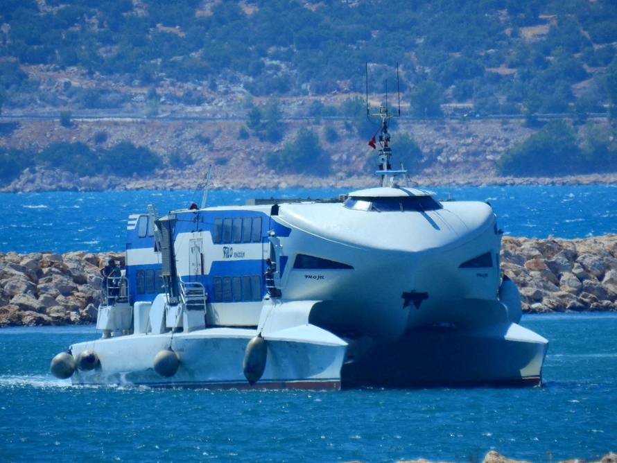 File image of a boat with around 270 people on board that capsized off North Cyprus