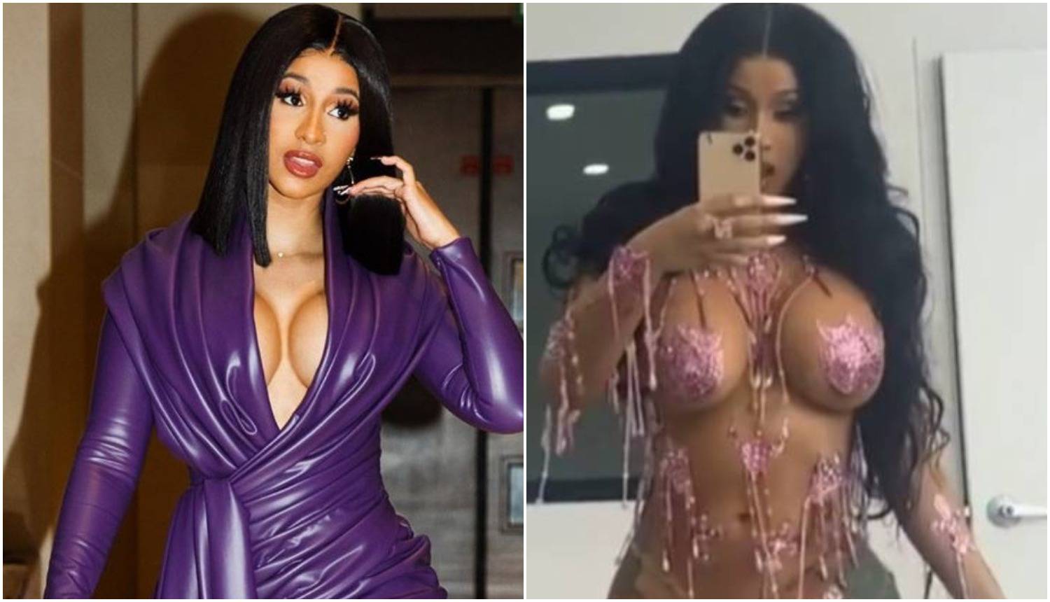 Cardi B se snimala u tangama, a bradavice prekrila naljepnicama