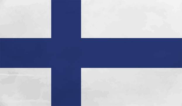 Finland grunge, old, scratched style flag