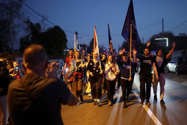 Protest march marking the first anniversary of the fatal November 2024 Novi Sad railway station canopy collapse