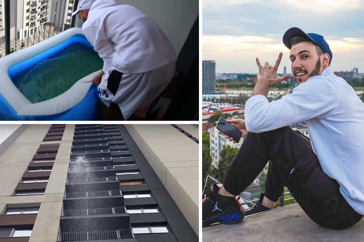 Srpski YouTuber ispraznio bazen s desetog kata, susjedi bijesni: 'Kad seljak dođe u veliki grad...'