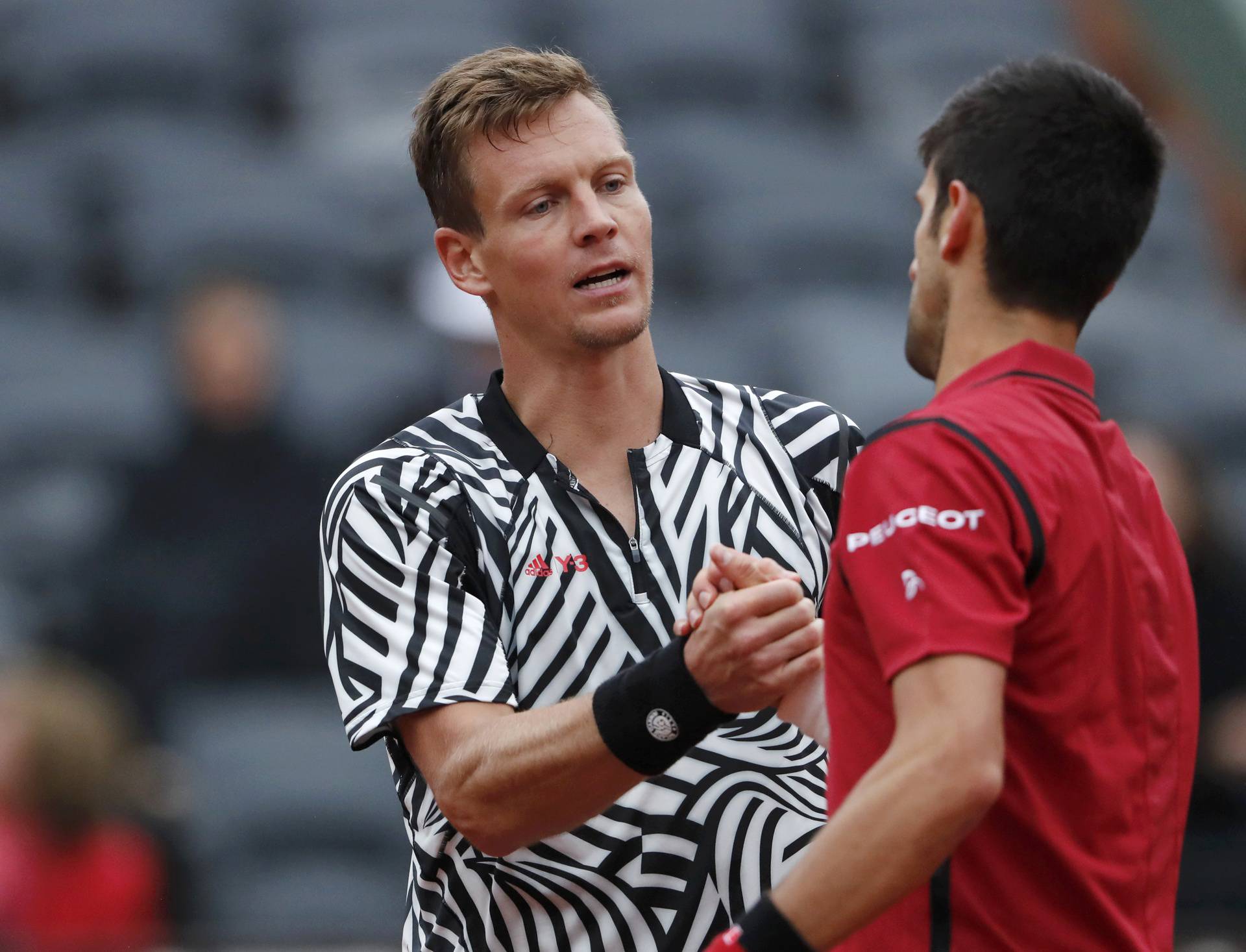 Tennis - French Open Mens Singles Quarterfinal match - Roland Garros - Novak Djokovic of Serbia vs Tomas Berdych of the Czech Republic