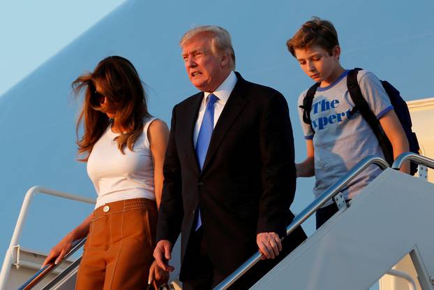 President Donald arrives at Joint Base Andrews