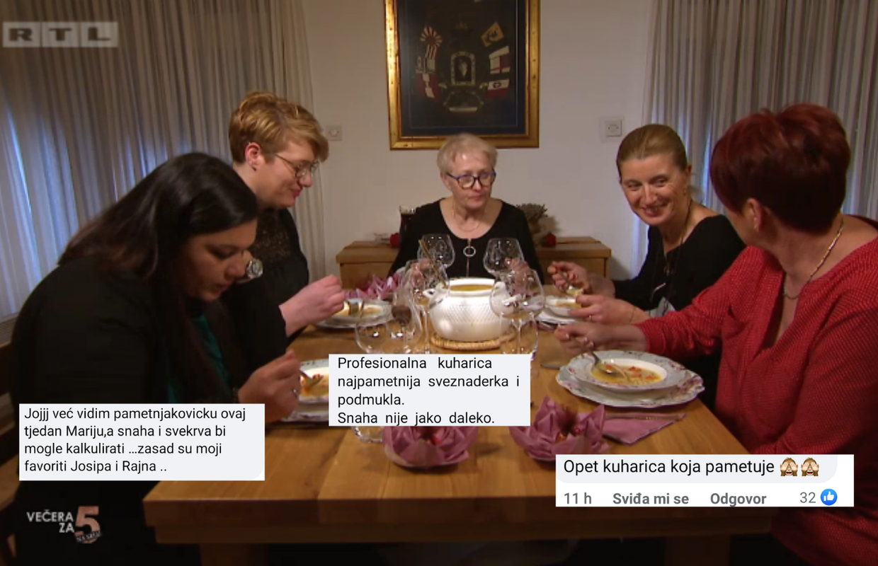 Josipa u 'Večeri za 5' favorit publike, dok ih Marija uzrujava: 'Opet kuharica koja pametuje'
