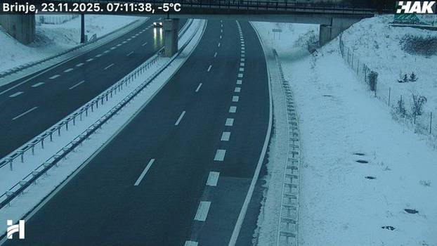 HAK: Snijeg ne pada, autoceste su očišćene. Upozorenje za ove dijelove Hrvatske